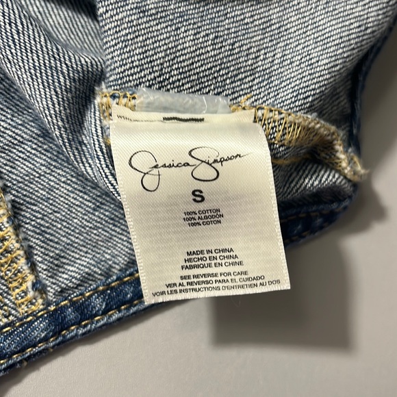 Jessica Simpson blue pixie denim vest size S - Picture 6 of 6